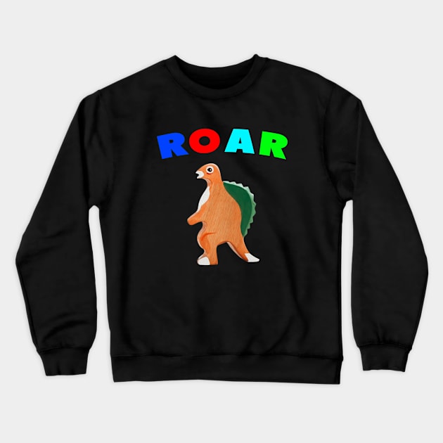 Cute Dinosaur Backtoschool Quote colors variation Crewneck Sweatshirt by Dolta